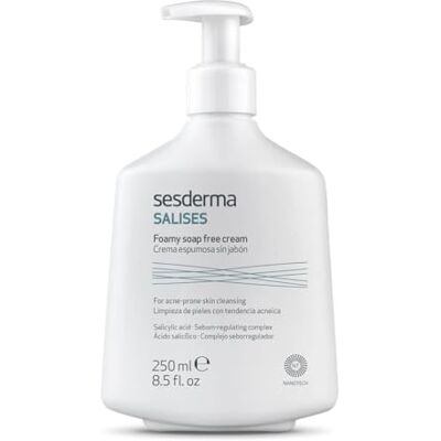 SESDERMA Salises Foaming Cream without Soap Soap Free Skin Cleanser Acne Prone Skin Sebum Regulating Salicylic Acid Pore Cleansing 250 ml SESDERMA Salises Foaming Cream without Soap Soap Free Skin Cleanser Acne Prone Skin Sebum Regulating Salicylic Acid Pore Cleansing 250 ml