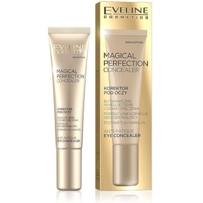 EVELINE COSMETICS Magischer Perfektion Concealer Medium, 15ml Anti-Müdigkeit & Makelkorrektor mit Hyaluronsäure, Vitamin E, Peptiden & Matcha-Grüntee EVELINE COSMETICS Magischer Perfektion Concealer Medium, 15ml Anti-Müdigkeit & Makelkorrektor mit Hyaluronsäure, Vitamin E, Peptiden & Matcha-Grüntee