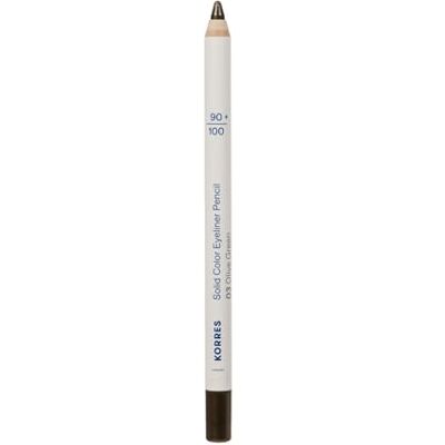KORRES Solid Color Eyeliner Pencil Olive Green 03, intensive Farbe, cremiger Textur & Vulkan-Mineralien, langanhaltend & für empfindliche Augen geeignet, vegan, 1,2g KORRES Solid Color Eyeliner Pencil Olive Green 03, intensive Farbe, cremiger Textur & Vulkan-Mineralien, langanhaltend & für empfindliche Augen geeignet, vegan, 1,2g