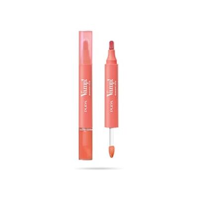 Pupa Vamp! Marker Duo Lippenstift + Lipgloss mit Hyaluronsäure – 3-in-1 zum Definieren, Ausfüllen & Färben, Lippen-Contouring – Erhältlich in 9 Farbvarianten (008 Orange Sorbet) Pupa Vamp! Marker Duo Lippenstift + Lipgloss mit Hyaluronsäure – 3-in-1 zum Definieren, Ausfüllen & Färben, Lippen-Contouring – Erhältlich in 9 Farbvarianten (008 Orange Sorbet)