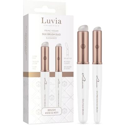 Luvia Cosmetics Silk Brush Duo Parent (White/Coffee) Luvia Cosmetics Silk Brush Duo Parent (White/Coffee)