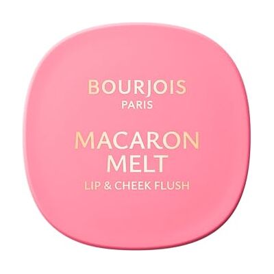Bourjois Macaron Melt Lip & Cheek Flush, 1 Macarose, Rouge, elastische Textur aus cremefarbenem Puder, samtig, leichte Formel, integrierter Spiegel, 8 g Bourjois Macaron Melt Lip & Cheek Flush, 1 Macarose, Rouge, elastische Textur aus cremefarbenem Puder, samtig, leichte Formel, integrierter Spiegel, 8 g