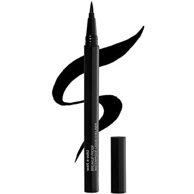 Wet n Wild Mega Last Breakup Proof Liquid Eyeliner, Schwarzer Eyeliner-Stift, Wasserfest, Schnelltrocknend, Wischfest, 16h Tragezeit, Ultra Black Wet n Wild Mega Last Breakup Proof Liquid Eyeliner, Schwarzer Eyeliner-Stift, Wasserfest, Schnelltrocknend, Wischfest, 16h Tragezeit, Ultra Black