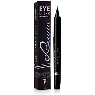 Luvia Cosmetics Eyeliner Wasserfest Schwarz – Liquid Eyeliner mit feiner Präzisionsspitze – Wischfest – Ultra Matt Deep Black – Vegan – Luvia Luvia Cosmetics Eyeliner Wasserfest Schwarz – Liquid Eyeliner mit feiner Präzisionsspitze – Wischfest – Ultra Matt Deep Black – Vegan – Luvia