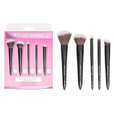 Brushworks On The Go Travel Makeup Brush Set Brushworks On The Go Travel Makeup Brush Set