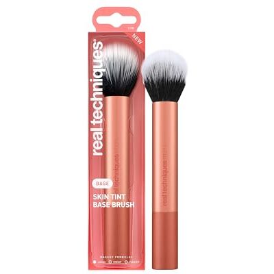 REAL TECHNIQUES Skin Tint Base Brush, Flüssig-Make-up-Pinsel für getönte Tagescreme und Feuchtigkeitscreme, streifenfreies Verblenden, ultraweiche Borsten, tierversuchsfrei, 1 Stück REAL TECHNIQUES Skin Tint Base Brush, Flüssig-Make-up-Pinsel für getönte Tagescreme und Feuchtigkeitscreme, streifenfreies Verblenden, ultraweiche Borsten, tierversuchsfrei, 1 Stück