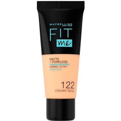 MAYBELLINE Fit Me Matte plus Poreless, Nr. 122 Creamy Beige, 30 ml (1er Pack) MAYBELLINE Fit Me Matte plus Poreless, Nr. 122 Creamy Beige, 30 ml (1er Pack)