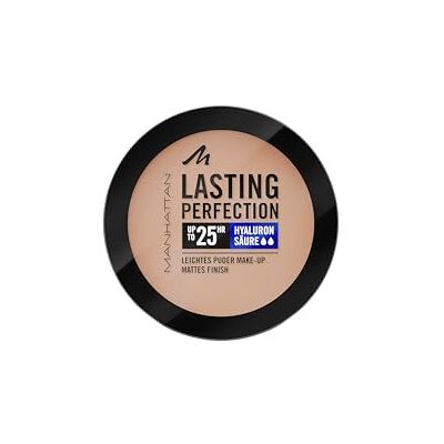 Manhattan Lasting Perfection Compact Make-up, Puder Make-up mit hoher Deckkraft für ein natürliches, mattes Finish, Fb. 005 Ivory, 7 g Manhattan Lasting Perfection Compact Make-up, Puder Make-up mit hoher Deckkraft für ein natürliches, mattes Finish, Fb. 005 Ivory, 7 g