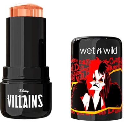Wet n Wild x Disney Villains Jelly Blush, Aufbaubares Gel-Rouge, Dewy Glow Finish Inspiriert von Cruella De Vil, Vain Wet n Wild x Disney Villains Jelly Blush, Aufbaubares Gel-Rouge, Dewy Glow Finish Inspiriert von Cruella De Vil, Vain