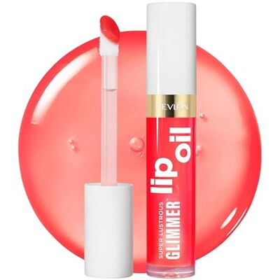 Revlon Super Lustrous Glimmer Lip Oil, nährendes und antioxidantes, aufpolsterndes, strahlendes Lippenöl, ultra-glänzendes Finish, Formel auf Basis von pflanzlichem Squalan, 003 Glow Mama, 3,8 ml Revlon Super Lustrous Glimmer Lip Oil, nährendes und antioxidantes, aufpolsterndes, strahlendes Lippenöl, ultra-glänzendes Finish, Formel auf Basis von pflanzlichem Squalan, 003 Glow Mama, 3,8 ml