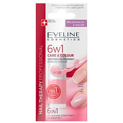 EVELINE COSMETICS Nail Therapy Professional Konzentrierter Nagelconditioner mit Farbe 6in1, 5 ml, Rose EVELINE COSMETICS Nail Therapy Professional Konzentrierter Nagelconditioner mit Farbe 6in1, 5 ml, Rose