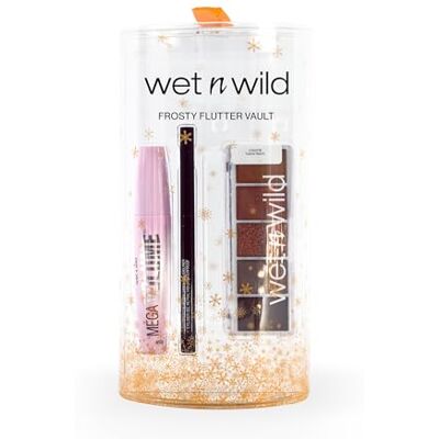 Wet n Wild Frosty Flutter Vault, 12-teiliges Make-up-Set mit Mega Volume Black Mascara, Black Eyeliner Pen und 2 Lidschatten-Paletten, Leicht Verblendbare Formel, Geschenkset für Beauty-Fans Wet n Wild Frosty Flutter Vault, 12-teiliges Make-up-Set mit Mega Volume Black Mascara, Black Eyeliner Pen und 2 Lidschatten-Paletten, Leicht Verblendbare Formel, Geschenkset für Beauty-Fans