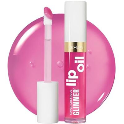 Revlon Super Lustrous Glimmer Lip Oil, nährendes und antioxidantes, aufpolsterndes, strahlendes Lippenöl, ultra-glänzendes Finish, Formel auf Basis von pflanzlichem Squalan, 004 Gone Rose, 3,8 ml Revlon Super Lustrous Glimmer Lip Oil, nährendes und antioxidantes, aufpolsterndes, strahlendes Lippenöl, ultra-glänzendes Finish, Formel auf Basis von pflanzlichem Squalan, 004 Gone Rose, 3,8 ml