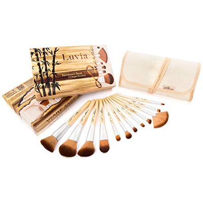 Luvia Cosmetics Vegane Kosmetik Pinsel, , 12 Make-Up Schminkpinsel Im Pinsel-Set, Für Sensible Haut, Geschenkidee Für Frauen Beige Luvia Cosmetics Vegane Kosmetik Pinsel, , 12 Make-Up Schminkpinsel Im Pinsel-Set, Für Sensible Haut, Geschenkidee Für Frauen Beige