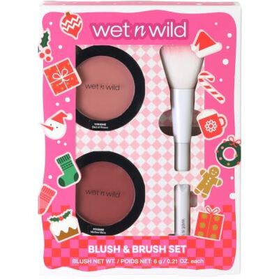 Wet n Wild , Rouge und Pinsel Duo Set Color Icon Ikonisches Color Icon Rouge, Weicher Auftragepinsel, Aufbaubare Farbe, Weihnachts Geschenkset Wet n Wild , Rouge und Pinsel Duo Set Color Icon Ikonisches Color Icon Rouge, Weicher Auftragepinsel, Aufbaubare Farbe, Weihnachts Geschenkset