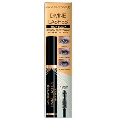 Max Factor Divine Lashes Mascara 001 Rich Black, 8 ml Vanilla Max Factor Divine Lashes Mascara 001 Rich Black, 8 ml Vanilla