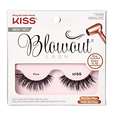 Kiss Blowout Lash „Pixie“ – Künstliche Wimpern mit Volumen & Curl Effekt, Dramatische Fake Lashes, Wiederverwendbare Strip Lashes für natürlichen & glamourösen Look, Schwarz Kiss Blowout Lash „Pixie“ – Künstliche Wimpern mit Volumen & Curl Effekt, Dramatische Fake Lashes, Wiederverwendbare Strip Lashes für natürlichen & glamourösen Look, Schwarz