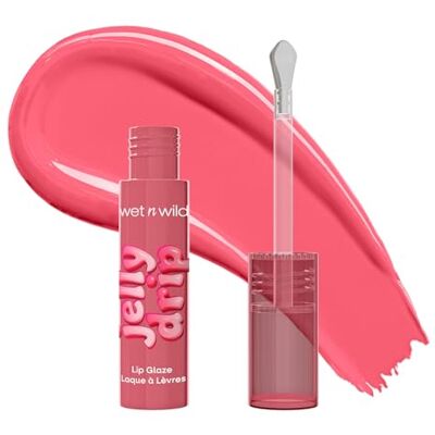 Wet n Wild , Jelly Drip Lip Glaze, High-shine Finish, Metal Applicator, Lightweight, Buildable Colour, Blush Guava Wet n Wild , Jelly Drip Lip Glaze, High-shine Finish, Metal Applicator, Lightweight, Buildable Colour, Blush Guava
