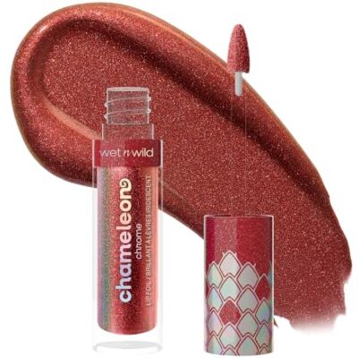 Wet n Wild Chameleon Chrome Lip Foil, Lichtreflektierender Lip Gloss, Schillerndes Finish für einen Multidimensionalen Glanz, Nicht Klebende Textur, Heatwave Star Wet n Wild Chameleon Chrome Lip Foil, Lichtreflektierender Lip Gloss, Schillerndes Finish für einen Multidimensionalen Glanz, Nicht Klebende Textur, Heatwave Star