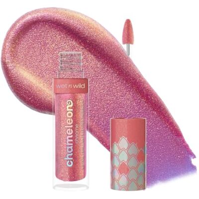 Wet n Wild Chameleon Chrome Lip Foil, Lichtreflektierender Lip Gloss, Schillerndes Finish für einen Multidimensionalen Glanz, Nicht Klebende Textur, Moonshift Bloom Wet n Wild Chameleon Chrome Lip Foil, Lichtreflektierender Lip Gloss, Schillerndes Finish für einen Multidimensionalen Glanz, Nicht Klebende Textur, Moonshift Bloom