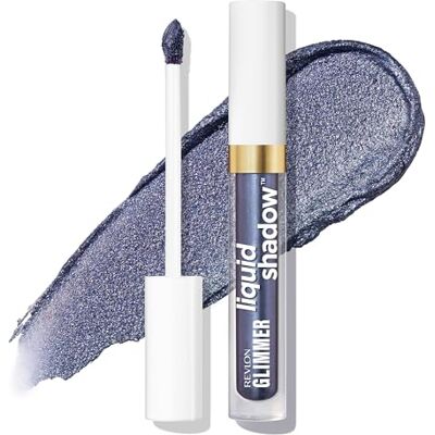 Revlon Glimmer Liquid Shadow, Glänzender Flüssig-Lidschatten, wischfest, langanhaltend, gleichmäßige und intensive Farbe, 207 Once in a Blue Moon, 3 ml Revlon Glimmer Liquid Shadow, Glänzender Flüssig-Lidschatten, wischfest, langanhaltend, gleichmäßige und intensive Farbe, 207 Once in a Blue Moon, 3 ml