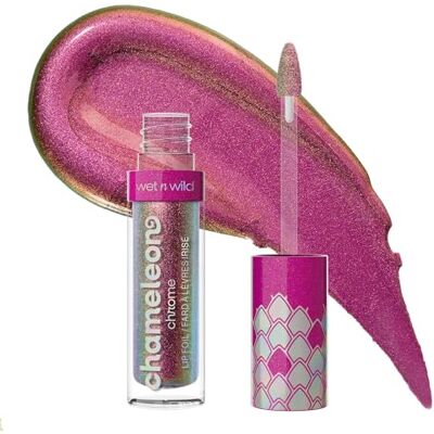 Wet n Wild Chameleon Chrome Lip Foil, Lichtreflektierender Lip Gloss, Schillerndes Finish für einen Multidimensionalen Glanz, Nicht Klebende Textur, Celestial Dance Wet n Wild Chameleon Chrome Lip Foil, Lichtreflektierender Lip Gloss, Schillerndes Finish für einen Multidimensionalen Glanz, Nicht Klebende Textur, Celestial Dance