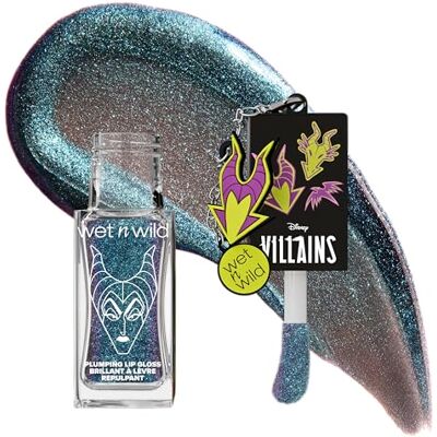 Wet n Wild x Disney Villains Pick Your Vice Lip Gloss, Plumping Lipgloss Nude Rosé mit Charm Inspiriert von Ursula, Un-friended Wet n Wild x Disney Villains Pick Your Vice Lip Gloss, Plumping Lipgloss Nude Rosé mit Charm Inspiriert von Ursula, Un-friended