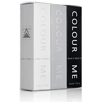 COLOUR ME White/Silver/Black Fragrance for Men 50ml Eau de Toilette, by Milton-Lloyd COLOUR ME White/Silver/Black Fragrance for Men 50ml Eau de Toilette, by Milton-Lloyd