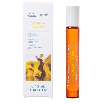 KORRES VANILLA FREESIA Eau de Toilette für Damen Reisegröße, blumig, warmer & eleganter Damenduft, ideal für unterwegs, vegan, 10 ml KORRES VANILLA FREESIA Eau de Toilette für Damen Reisegröße, blumig, warmer & eleganter Damenduft, ideal für unterwegs, vegan, 10 ml