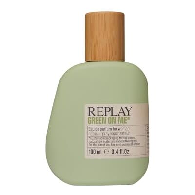 Replay Green On Me Woman Eau de Parfum für Damen, 100 ml, frischer, blumiger Damenduft mit Noten von Bergamotte, Orangenblüte und Vanille – natürlicher, strahlender und umhüllender Duft Replay Green On Me Woman Eau de Parfum für Damen, 100 ml, frischer, blumiger Damenduft mit Noten von Bergamotte, Orangenblüte und Vanille – natürlicher, strahlender und umhüllender Duft