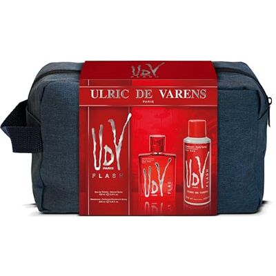 Ulric de Varens Federmäppchen UDV Flash – Eau de Toilette für Herren, 100 ml + Deodorant 200 ml – Orientalische Farn Marine – hergestellt in Frankreich Ulric de Varens Federmäppchen UDV Flash – Eau de Toilette für Herren, 100 ml + Deodorant 200 ml – Orientalische Farn Marine – hergestellt in Frankreich