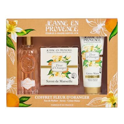 Jeanne En Provence – Geschenkset für Frauen – Orangenblüte – Eau de Parfum 60 ml + Handcreme 75 ml + Seife 100 g Jeanne En Provence – Geschenkset für Frauen – Orangenblüte – Eau de Parfum 60 ml + Handcreme 75 ml + Seife 100 g