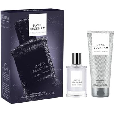 DAVID BECKHAM Classic Homme Geschenkset mit Eau de Toilette und Duschgel, rauchiger, würziger Duft für Männer, 50 ml und 200 ml DAVID BECKHAM Classic Homme Geschenkset mit Eau de Toilette und Duschgel, rauchiger, würziger Duft für Männer, 50 ml und 200 ml
