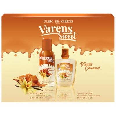 Ulric de Varens Varens Sweet Vanille Caramel Damenparfüm – Eau de Parfum 50 ml + Body Fragrance 150 ml Ulric de Varens Varens Sweet Vanille Caramel Damenparfüm – Eau de Parfum 50 ml + Body Fragrance 150 ml