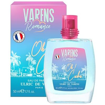Ulric de Varens Varens Romance Oh! Cuba Eau de Parfum – Aromatisch, Hesperidée, Minze – Damenduft – Zerstäuber – Made in France – 50 ml Ulric de Varens Varens Romance Oh! Cuba Eau de Parfum – Aromatisch, Hesperidée, Minze – Damenduft – Zerstäuber – Made in France – 50 ml