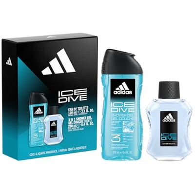 adidas , Geschenkset Ice Dive mit Eau de Toilette 100 ml und Duschgel 250 ml adidas , Geschenkset Ice Dive mit Eau de Toilette 100 ml und Duschgel 250 ml