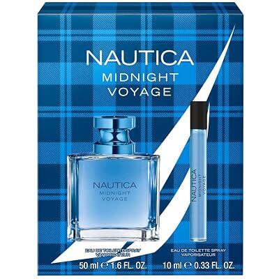 Nautica Midnight Voyage Geschenkset mit zwei Eau de Toilette für Herren, Duft Fougère Mann, 50 ml und 15 ml Nautica Midnight Voyage Geschenkset mit zwei Eau de Toilette für Herren, Duft Fougère Mann, 50 ml und 15 ml