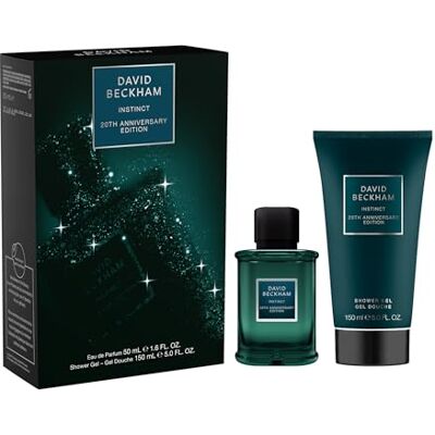 DAVID BECKHAM Instinct 20th Anniversary Eau de Parfum & Shower Gel Gift Set for Him, Vibrant Scent, 50ml (1.7oz) & 150ml (5oz) DAVID BECKHAM Instinct 20th Anniversary Eau de Parfum & Shower Gel Gift Set for Him, Vibrant Scent, 50ml (1.7oz) & 150ml (5oz)