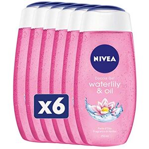 NIVEA Duschgel Waterlily & Oil im 6er Pack (6 x 250 ml) Duschgel, frisch und sanft, Formel Gel angereichert mit Ölperlen und Seerosenduft NIVEA Duschgel Waterlily & Oil im 6er Pack (6 x 250 ml) Duschgel, frisch und sanft, Formel Gel angereichert mit Ölperlen und Seerosenduft