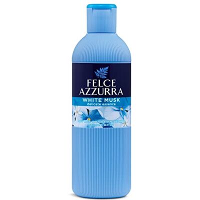 Felce Azzurra Bagnodoccia Moschus weiß – 1 Packungen mit 650 ml Sanftes und feuchtigkeitsspendendes Reinigungsmittel für weiche Haut, blumige Noten von Rose und Bergamotte Felce Azzurra Bagnodoccia Moschus weiß – 1 Packungen mit 650 ml Sanftes und feuchtigkeitsspendendes Reinigungsmittel für weiche Haut, blumige Noten von Rose und Bergamotte