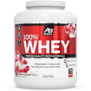 All Stars 100% WHEY PROTEIN 2270g I Eiweiß-Pulver mit Whey-Konzentrat & Isolat I leckeres Low-Fat Powder I hochwertiges Protein-Pulver I cremiger Protein-Shake mit Raspberry Yoghurt-Flavour All Stars 100% WHEY PROTEIN 2270g I Eiweiß-Pulver mit Whey-Konzentrat & Isolat I leckeres Low-Fat Powder I hochwertiges Protein-Pulver I cremiger Protein-Shake mit Raspberry Yoghurt-Flavour