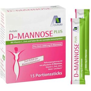 Avitale 2000 mg D-Mannose Portionssticks zum Erhalt der Blasenschleimhaut, 15 St. Beutel Avitale 2000 mg D-Mannose Portionssticks zum Erhalt der Blasenschleimhaut, 15 St. Beutel