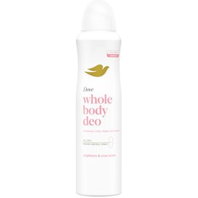 Dove Deodorant Whole Body Deo 150ml, Deodorant für den ganzen Körper, Duft von Himbeeren und Rosen, Geruchsschutz bis zu 72 Stunden, Dermatologisch getestet, Anti-Flecken-Formel Dove Deodorant Whole Body Deo 150ml, Deodorant für den ganzen Körper, Duft von Himbeeren und Rosen, Geruchsschutz bis zu 72 Stunden, Dermatologisch getestet, Anti-Flecken-Formel