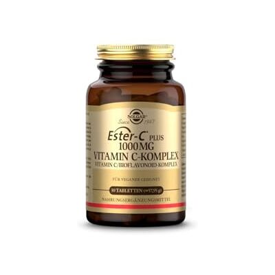 SOLGAR ® Ester-C Plus (1000 mg) Vitamin C-Komplex mit patentiertem Ester-C®, Citrus Bioflavonoiden, Acerola-Extrakt, Hagebutten-Pulver und Rutin 180 vegane Tabletten SOLGAR ® Ester-C Plus (1000 mg) Vitamin C-Komplex mit patentiertem Ester-C®, Citrus Bioflavonoiden, Acerola-Extrakt, Hagebutten-Pulver und Rutin 180 vegane Tabletten