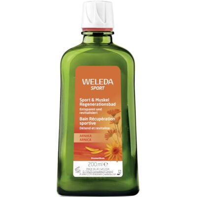 WELEDA Bio Sport & Muskel Bad vegan Naturkosmetik Badezusatz mit ätherischen Ölen entspannt & regeneriert beanspruchte Muskeln nach dem Sport Bad Essenz mit Rosmarin & Lavendel Duft (1x 200ml) WELEDA Bio Sport & Muskel Bad vegan Naturkosmetik Badezusatz mit ätherischen Ölen entspannt & regeneriert beanspruchte Muskeln nach dem Sport Bad Essenz mit Rosmarin & Lavendel Duft (1x 200ml)
