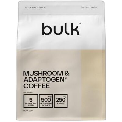 Bulk Pilzkaffee, Schwarz, 250 g Löwenmähne, Ashwagandha, Vitamin D Bulk Pilzkaffee, Schwarz, 250 g Löwenmähne, Ashwagandha, Vitamin D