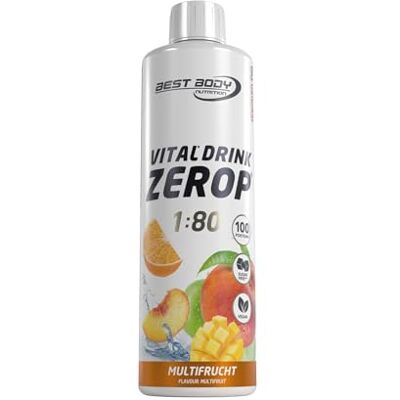 Best Body Nutrition ZEROP Vital Zuckerfreies Getränkekonzentrat Sirup Multifrucht Ohne Aspartam 500 ml ergibt 40 L Getränk Fitness Drink mit Vitaminen B1 B6 Niacin Kalorienarm Wassersprudler Best Body Nutrition ZEROP Vital Zuckerfreies Getränkekonzentrat Sirup Multifrucht Ohne Aspartam 500 ml ergibt 40 L Getränk Fitness Drink mit Vitaminen B1 B6 Niacin Kalorienarm Wassersprudler