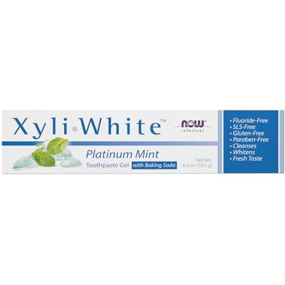 NOW Foods XyliWhite Platinum Mint Toothpaste Gel w/Baking Soda, 180 g NOW Foods XyliWhite Platinum Mint Toothpaste Gel w/Baking Soda, 180 g