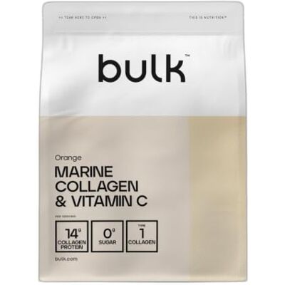 Bulk Marinekollagen- und Vitamin-C-Pulver, Orange, 250 g Bulk Marinekollagen- und Vitamin-C-Pulver, Orange, 250 g