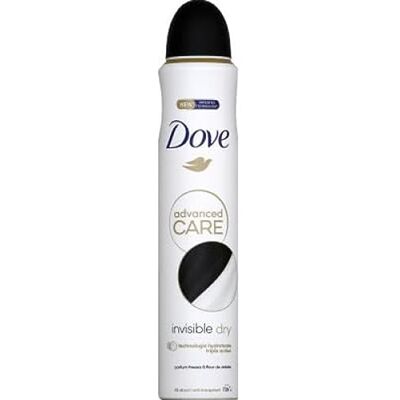 Dove Advanced Care Invisible Dry Deodorant Spray Anti-Transpirant – die Flasche mit 200 ml Dove Advanced Care Invisible Dry Deodorant Spray Anti-Transpirant – die Flasche mit 200 ml
